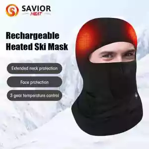 Savior Maschera Sci Adulto Media Riscaldata con Batteria 7.4V Cappello Caldo Elettrico per Inverno - Foto 1 di 8
