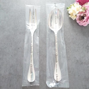 Christofle Albi Silverplate Flatware Serving Fork Spoon 2pcs Brand New - Picture 1 of 17
