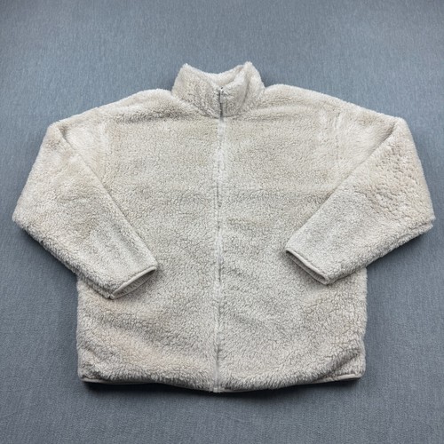 UNDERCOVER Giacca rosa Victoria's Secret donna media beige fuzzy soffice full zip finto collo