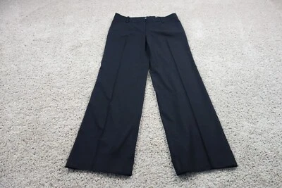 Trina Turk Pants Womens 10 Black Wide Leg Dress Pant Cuffed Virgin Wool Stretch - Image 1 of 4