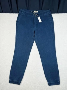 Neu 118 $ - Taylor Stitch The Apres Jogginghose Herren L blau indigo Waffelmuster - Bild 1 von 15