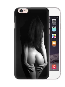 Sexy Women Black Hair Rubber Plastic Phone Cover Case fits All Apple iPhone - Picture 1 of 5