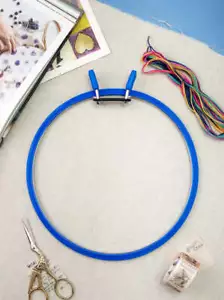 Grande infermiera ricamo metallo a molla 160-1 blu intenso - Foto 1 di 5