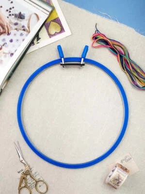 Large Spring Metal Embroidery Hoop Nurge 160-1 Deep Blue - Image 1 of 4