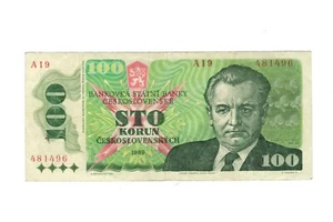 CECOSLOVACCHIA Banconote da 100 Korun Corone - Picture 1 of 2