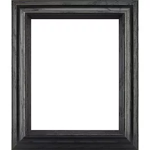 Craig Frames Wiltshire Ash 262, Black Hardwood Picture Frame Shell - Picture 1 of 5