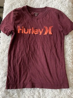 Hurley Boys Sz. 8-10 Deep Red W/ Orange Logo Tee. Cute, Fun  - Image 1 of 4