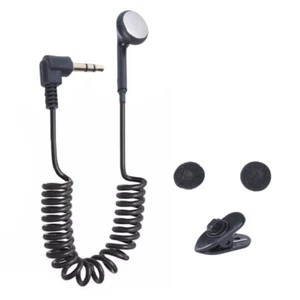 Spring Type In Ear Earbud 3.5mm Port Single Side Mono Earphone Stretchable Cord - Zdjęcie 1 z 8