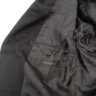 Gucci Blazer Mens Wool 3 Button Black Jacket Rayon 48R US 38R - Image 1 of 4