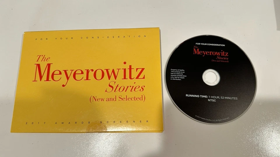 The Meyerowitz Stories FYC movie DVD screener Adam Sandler Ben Stiller - Image 1 of 1
