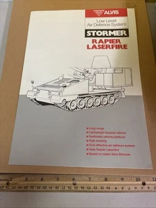 Vintage Alvis Stormer Rapier Laserfire Air Defence System Vehicle Tank Brochure - Picture 1 of 3