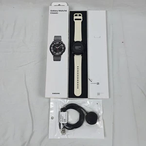 Samsung Galaxy Watch 6 Classic SM-R950 43mm Black GPS 5 ATM Sapphire Crystal HRM - Picture 1 of 14