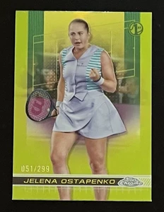 2024 Topps Chrome Jelena Ostapenko #103 Lime Green Refractor @ 51/299 @ - Bild 1 von 2