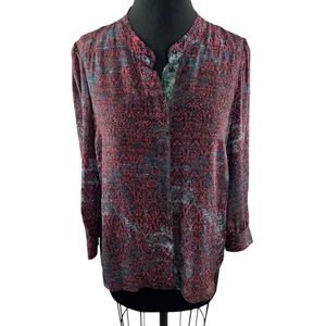 See By Chloe Multicolor Top Printed Perfumes Classic Casual Button-Up Size 1 - Picture 1 of 11