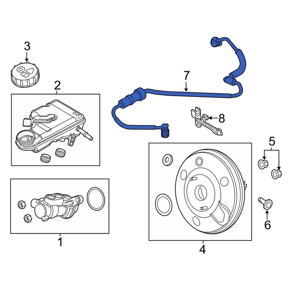For Ford Focus 2012-2018 Ford BV6Z2420A Brake Vacuum Hose Foto 1 de 1