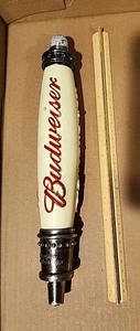 BUDWEISER LAGER - TRADITIONELL - 12" - BIERZAPFHAHN GRIFF - TRADITIONELL WEISS - Bild 1 von 2