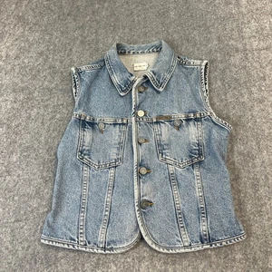 Chaleco de mezclilla vintage para mujer Calvin Klein Western Trucker ropa de trabajo tipo 3 Y2K pequeño - Imagen 1 de 9