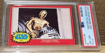 1977 O-PEE-CHEE OPC STAR WARS #114 ARTOO-DETOO R2-D2 C-3PO PSA 8 NM-MINT RARE - Image 1 of 2