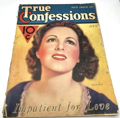 1932 July TRUE CONFESSIONS - BILLIE DOVE FRONT COVER - - Image 1 of 4
