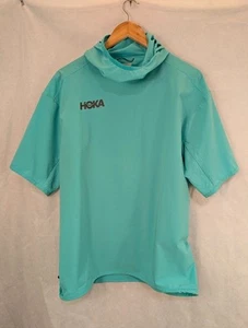 Hoka Unisex Kurzarm Wind Shell Jacke Gr. Small grün leicht Laufen - Bild 1 von 8