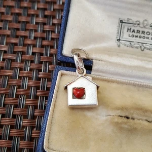 Enlaces de Londres 925 Dije de Plata de Ley, El Hogar es Donde Está El Corazón Dije - Imagen 1 de 6