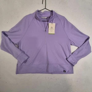 Sudadera de diseño alpino para mujer XL lila tejido de campo rendimiento 1/4 cremallera pulóver - Imagen 1 de 11