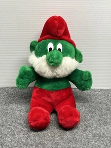 Papa Smurf Christmas Holiday 13" Plush Red Green King Plush Vintage - Picture 1 of 9