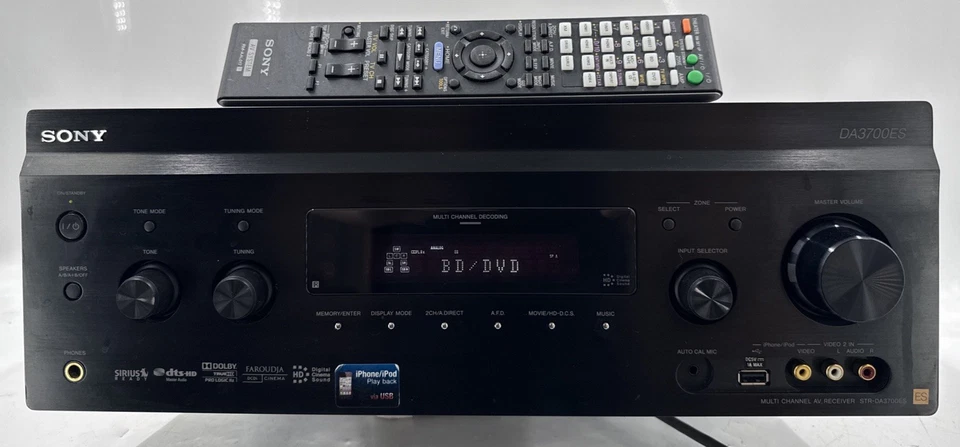 Sony STR-DA3700ES AV Receiver 7.1 Ch. 700 Watt w/Rem. - Tested!! - GC-6270 - Image 1 of 4