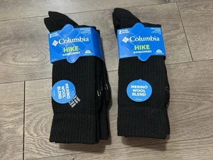 4 Pairs Columbia Hike Merino Wool Socks Size 6-12 New - Imagen 1 de 4