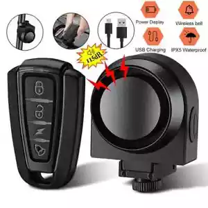 Bicycle Vibration Alarm USB Rechargeable Wireless Anti-theft Motorcycle Bike Al - Picture 1 of 19