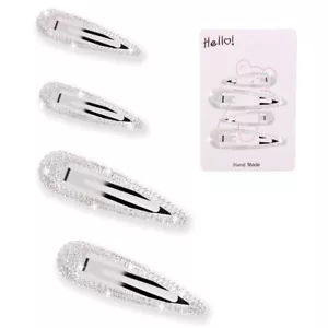 4Pcs Hair Clips for GirlsTwo Sizes Glitter Crystal Hair PinsSmall Hair Barret... - Picture 1 of 7