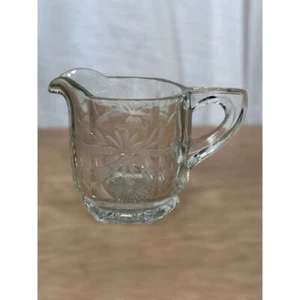 Vintage geätztes Milchkännchen in Sechseckform - Bild 1 von 7