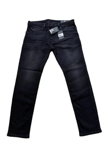 Diesel Men’s Thommer Slim Fit RM064 Jeans Zip Black $195 36/32 Italy - Picture 1 of 6