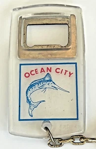 Ocean City, MD Vintage Lucite Bottle Opener Keychain - Picture 1 of 1
