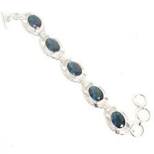 Amazing London Blue Topaz Gemstone 925 Sterling Silver Jewelry Bracelets S 7-8"