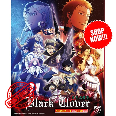 DVD Anime Black Clover Complete Series Season 1-4 Vol 1-170 End Jap/Eng Dubbed - Image 1 of 4