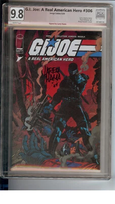 G.I. Joe A  Real American Hero  #306  PGX 9.8 SS  " Signed Larry Hama" - Image 1 of 2