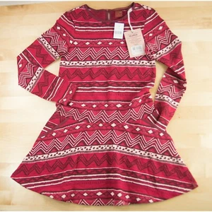 Vestido Scotch R'Belle Rojo Estampado Geométrico Azteca Niñas 8 - Imagen 1 de 7