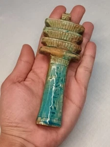 Osiris column made in Egypt with hieroglyphic inscriptions of Hammerstone - Picture 1 of 9