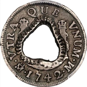 1770 - 72 Gibraltar Bit Countermark 1742 Mexico 1R PCGS VF30 Dominica Martinique - Picture 1 of 4