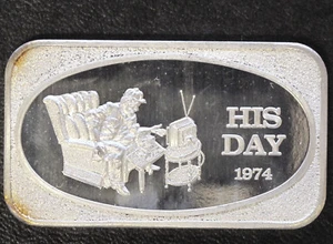 1974 USSC Father's Day USSC-221 Silver Art Bar P1072 - Picture 1 of 4