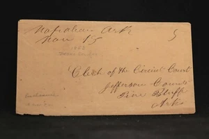 Arkansas: Napoleon 1853 Stampless Territorial Cover + Letter, DPO Desha Co - Picture 1 of 3