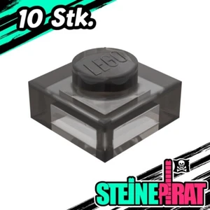 LEGO® 10x 3024 -NEU- Platte 1x1 / Platten /  Basic / Transparent Schwarz 6252039 - Picture 1 of 2