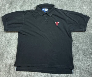 Vintage Chicago Bulls Polo Shirt Mens XL Starter Short Sleeve NBA Logoman Patch - Picture 1 of 19