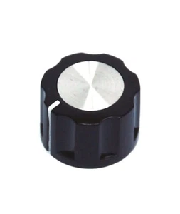 10pc Plastic Round Screw type Knob RN-100D size=φ23.4x15.8mm hole=φ6.4mm RoHS - Picture 1 of 5