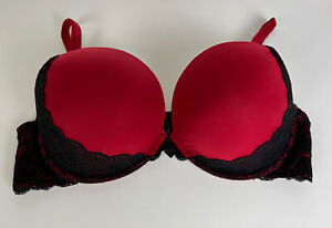 TORRID Size 40 DD Red Black Lace Padded Shaping Underwire Bra