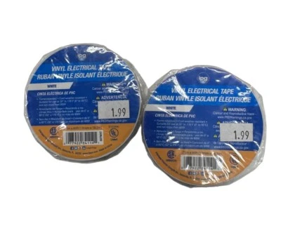 IPG 607WHT 乙烯基电气胶带 0.75 英寸 x 60 英尺(批量 2)* * 出售 * * — 第 1/2 张图片