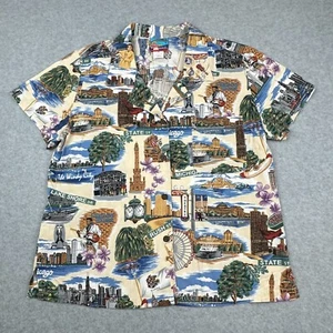 Camicia hawaiana vintage anni 80 Reyn Spooner Joe Kealohas donna M Chicago punti di riferimento - Foto 1 di 9