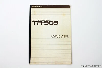 MANUAL DEL PROPIETARIO ROLAND TR-909 libro de instrucciones compositor de ritmo DE COLECCIÓN DISTRIBUIDOR DE EQUIPOS Foto 1 de 3