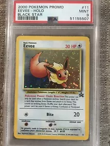 PSA 9 Mint - EEVEE HOLO - Pokemon TCG: 2000 WotC Black Star Promo #11 48332251 - Picture 1 of 2